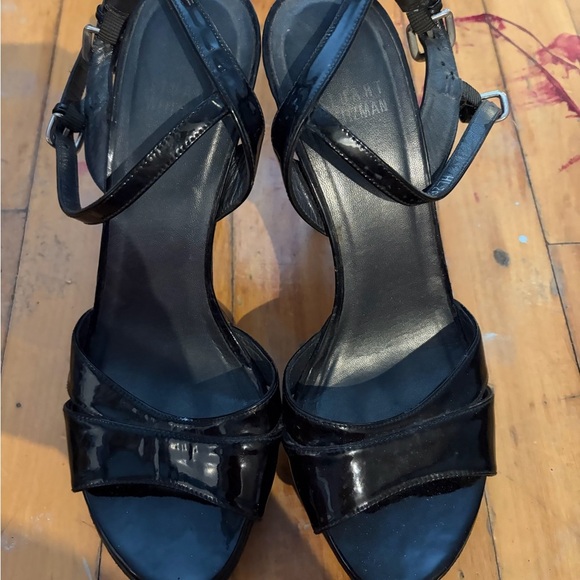 Stuart Weitzman classic patent leather pumps Black High Heel Sandals - Picture 2 of 6
